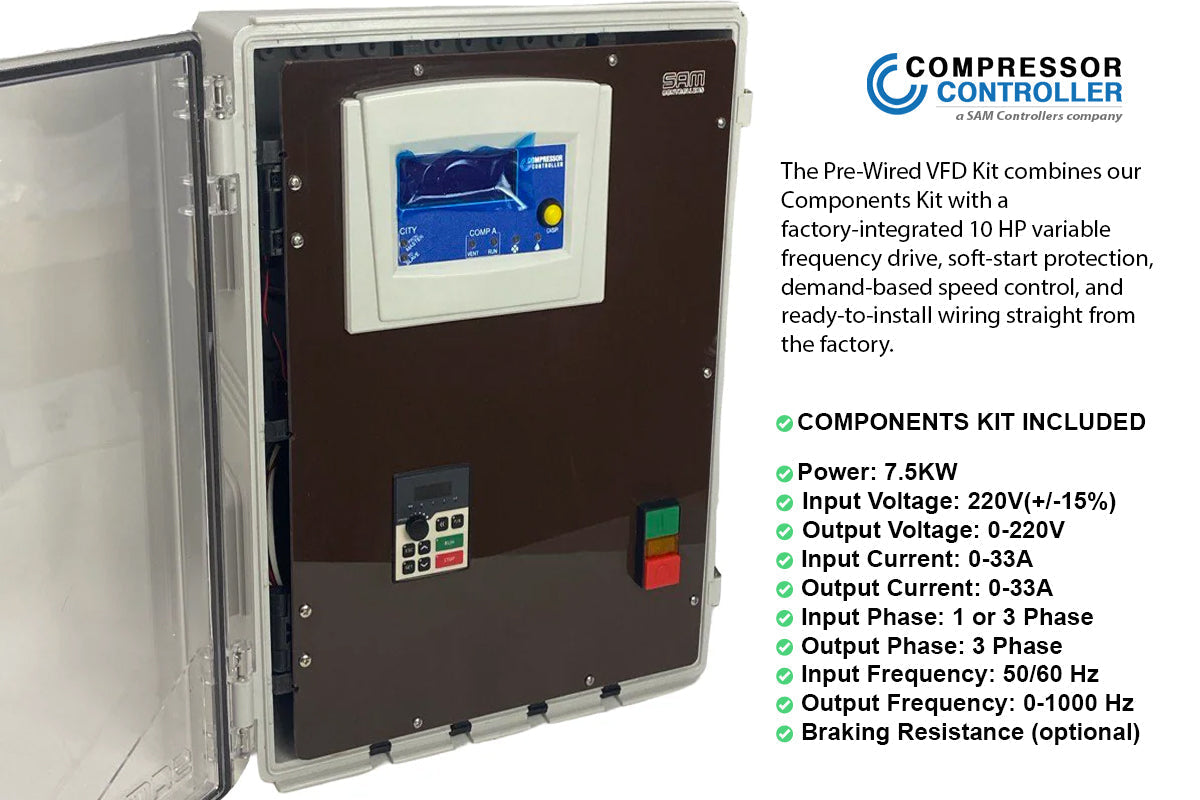 Compressor VFD Kit — 10 HP VFD contents