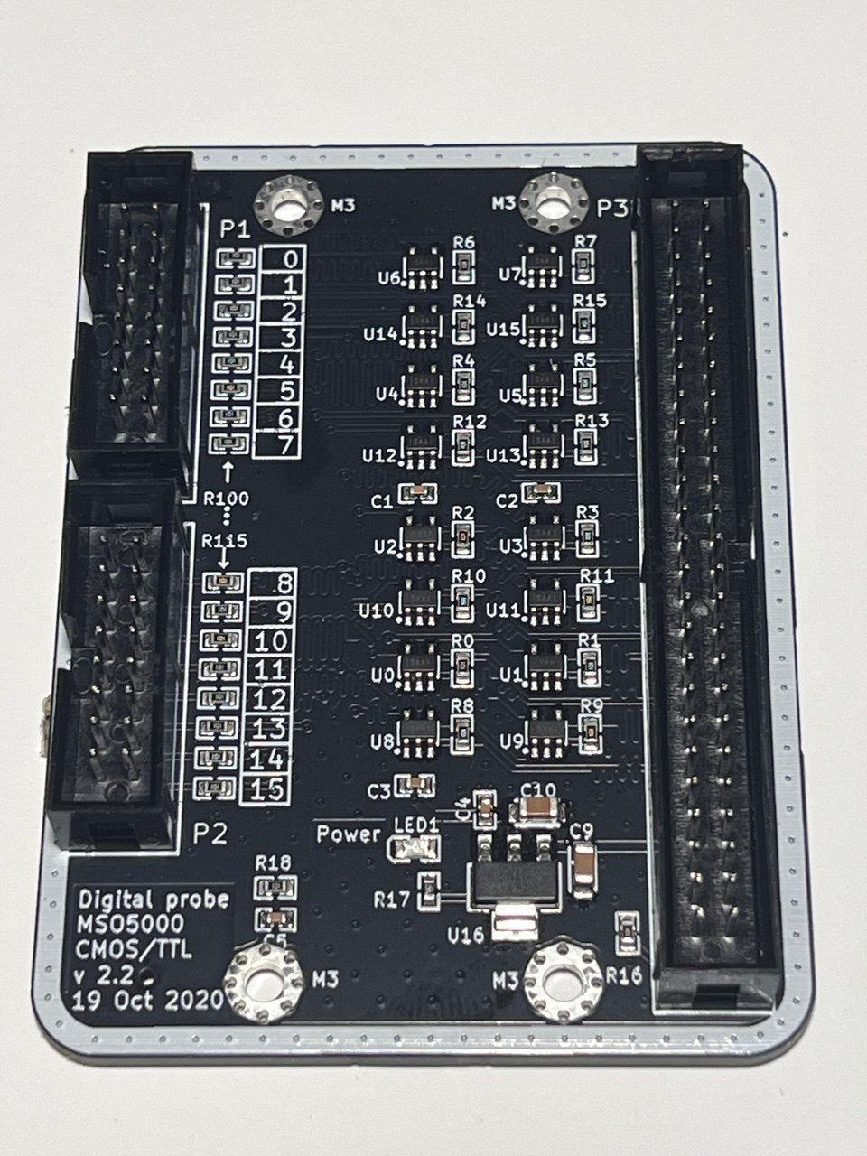 Logic Probe 16 v2.2 PCB — 16-channel digital probe for Rigol MSO5000