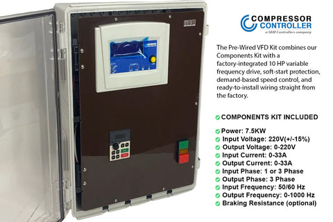 Compressor VFD Kit — 10 HP VFD contents