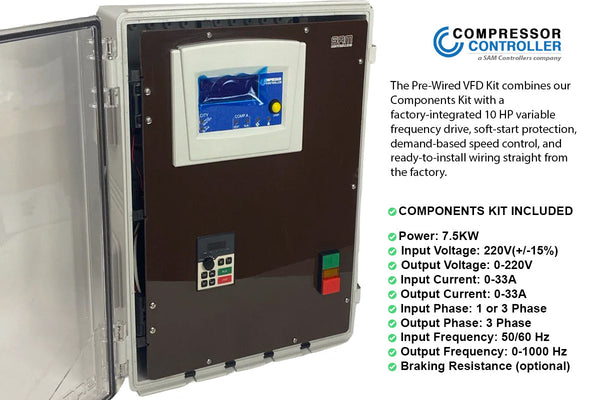 Compressor VFD Kit — 10 HP VFD contents